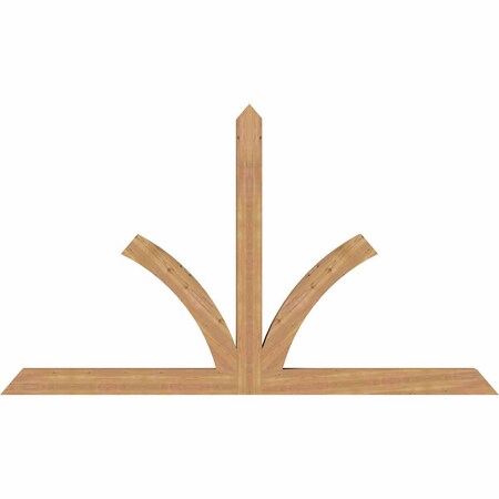 Ekena Millwork Richland Timber Gable Bracket, Western Red Cedar, 108"W x 63"H x 5 1/2"D x 5 1/2"F, 14/12 Pitch GBW108X63X0606RIC00SWR